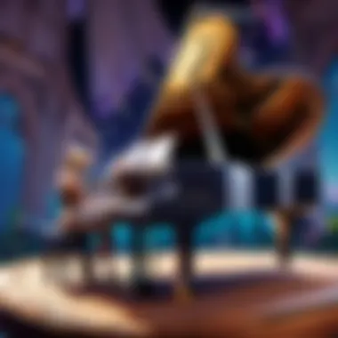 Intricate Melodic Symphony Illustration depicting the intricate and harmonious piano keys in motion