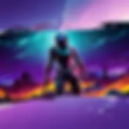 Epic Fortnite banner design with futuristic elements