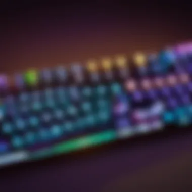 Illuminated RGB keyboard with customizable keys