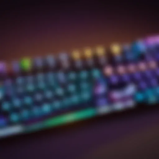 Illuminated RGB keyboard with customizable keys