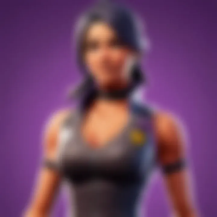 A close-up view of Fortnite's character customization options